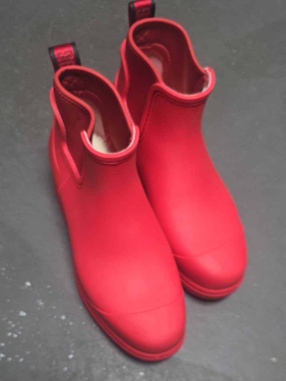 Women's Uggs Waterproof Rain Ankle Boots - Red